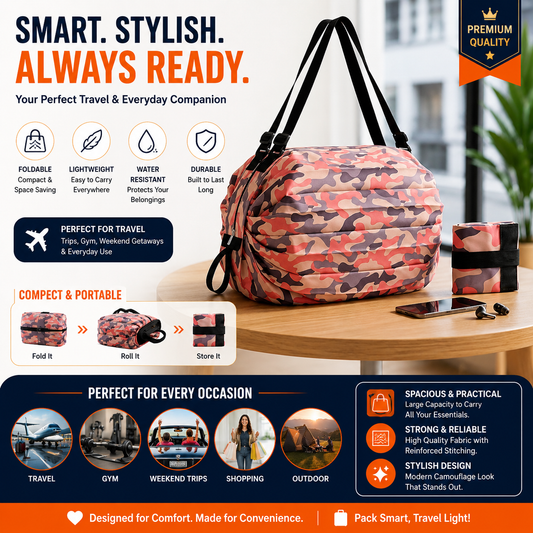 Japanese Origami Shopping Bag – Lightweight, Waterproof & Reusable Carry Tote