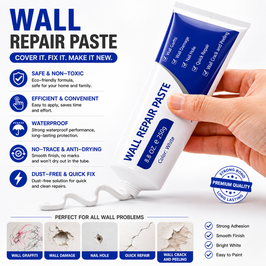 Wall Repair Paste Kit – Quick Crack & Hole Repair | Waterproof Wall Filler(Pack of 2)