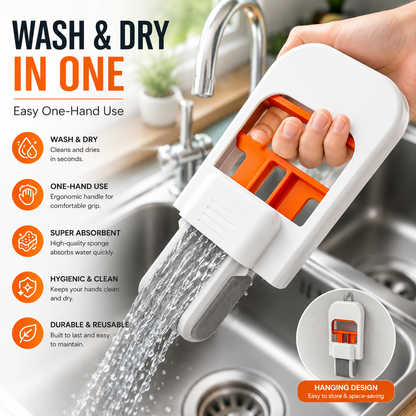 Multi-Functional Mini Foldable Sponge Mop | Self-Squeezing Cleaning Mop