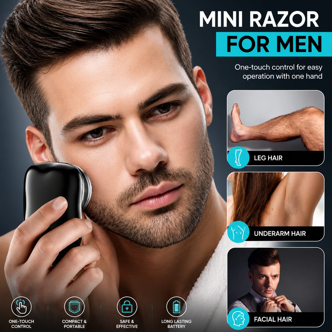 Portable Electric Shaver for Man