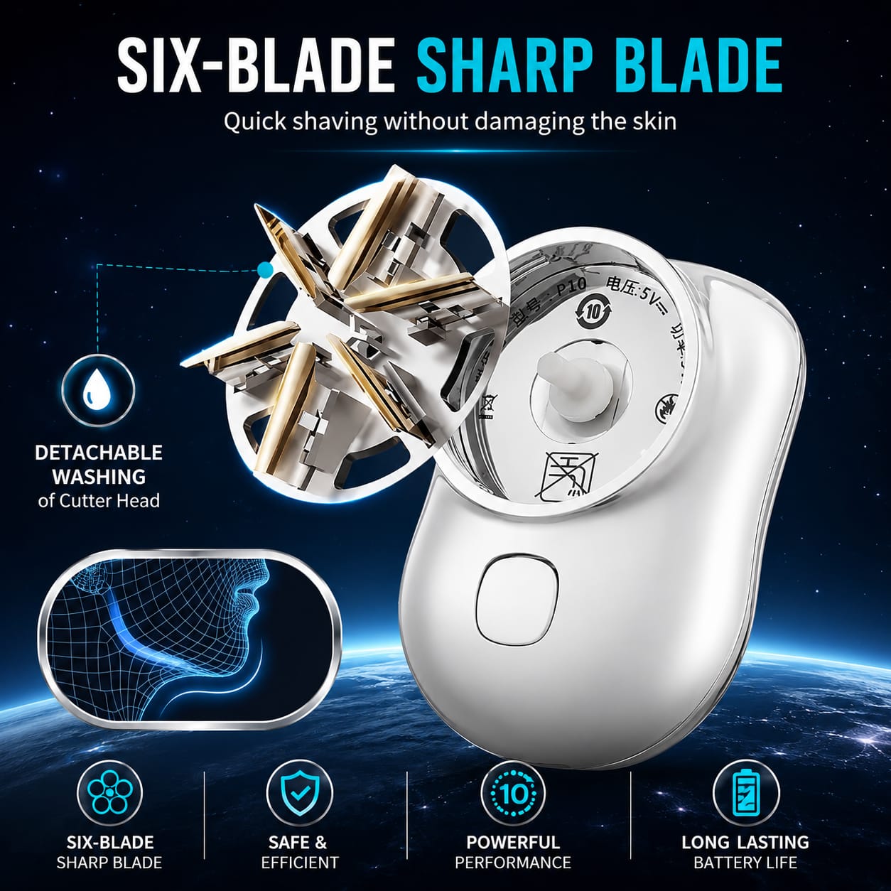 Portable Electric Shaver for Man