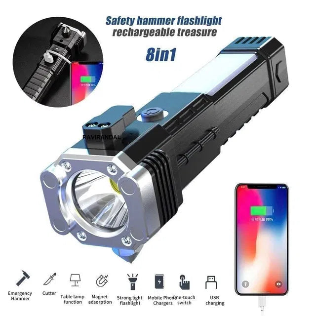 German Super Bright LED Flashlight – Long Range Rechargeable Tactical Torch