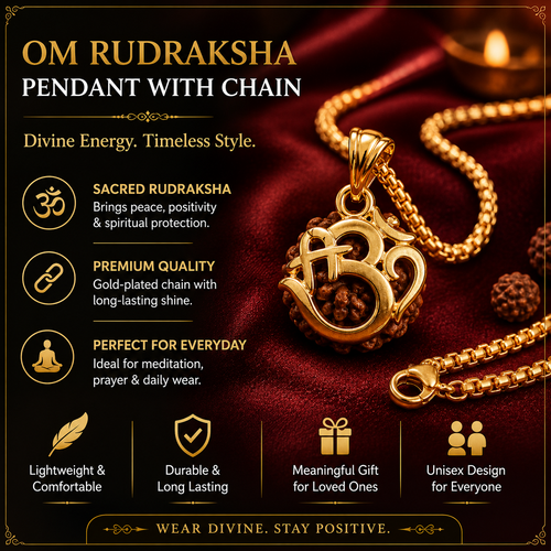 Om Rudraksha Pendant – Wear Your Spiritual Energy